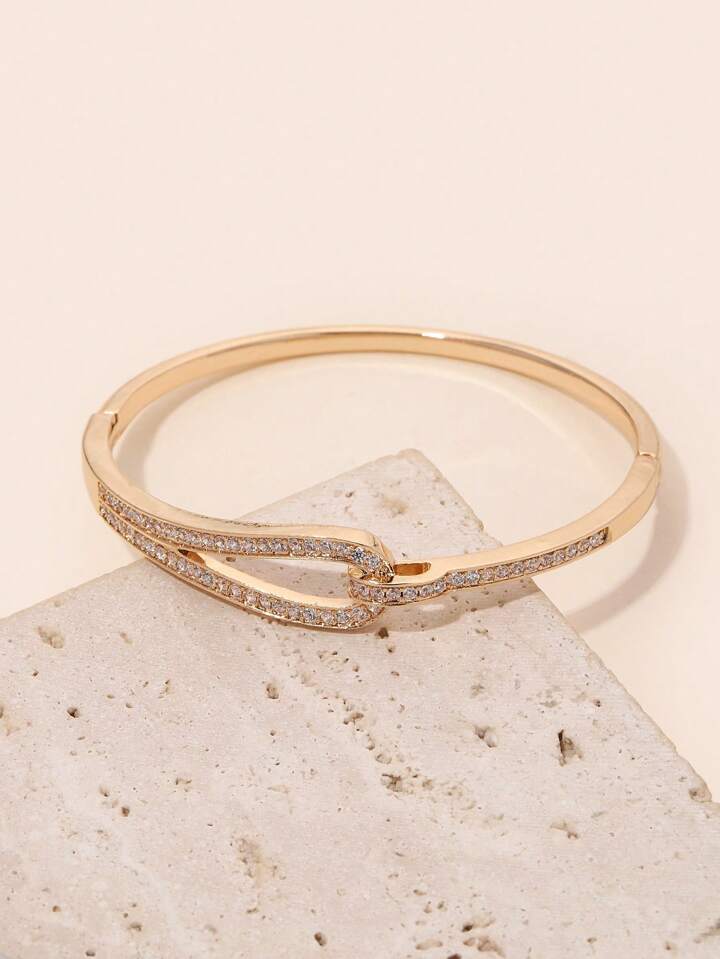 Zirconia Bracelet for Women – Elegant Gold Tone Fashion Jewelry