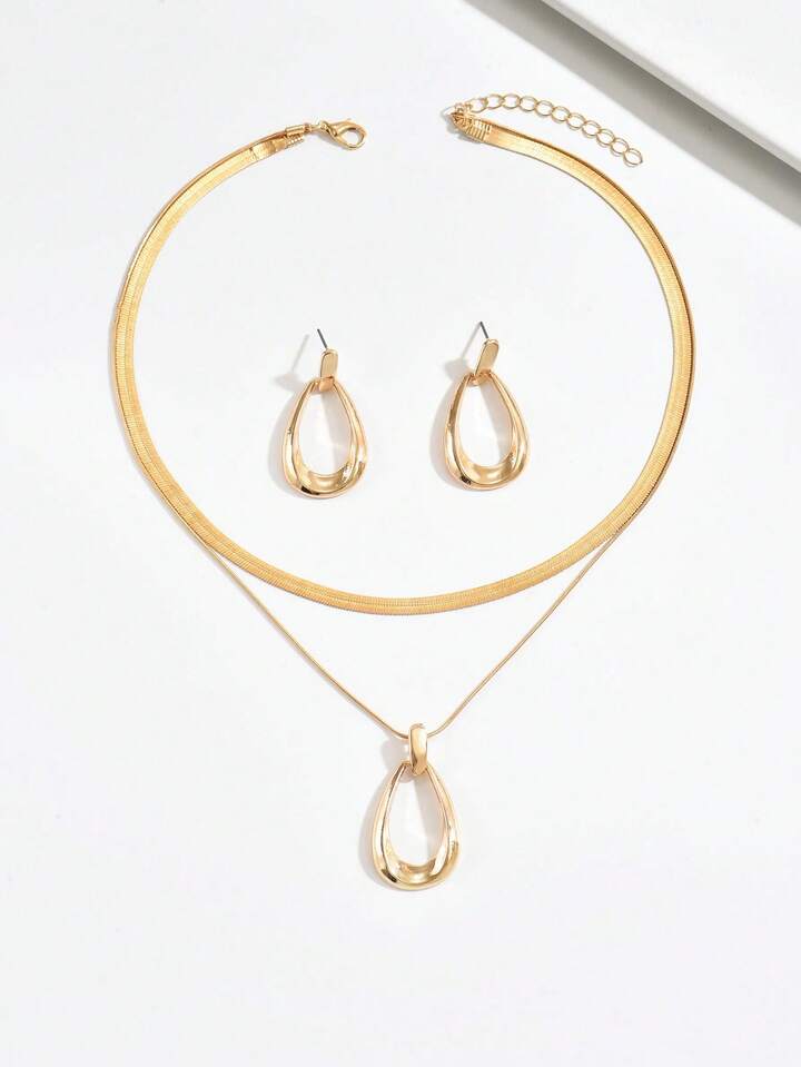 Minimalist Double-Layer Necklace Set