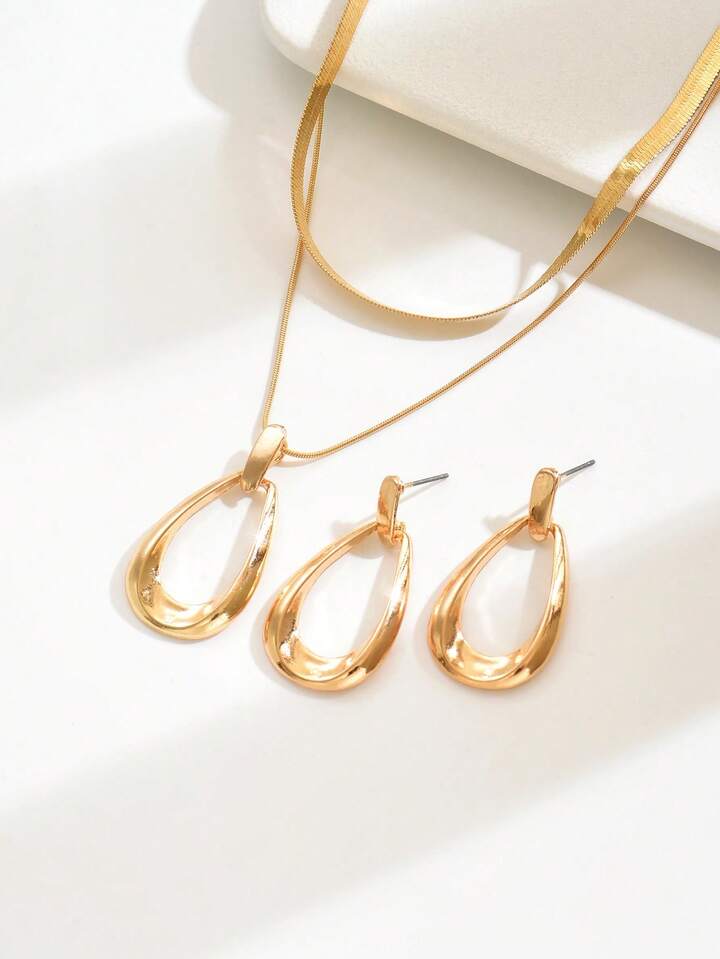 Minimalist Double-Layer Necklace Set