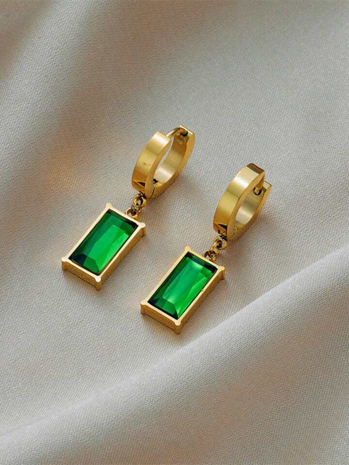 Green Crystal Cubic Zirconia Necklace Set