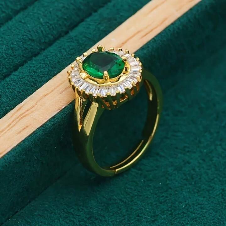 Vintage Emerald Elegance – 5-Piece Jewelry Set