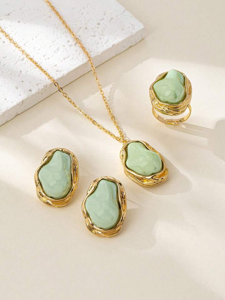 Vintage Irregular Pearl Jewelry Set