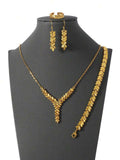 24K Gold Plated Wheat Chain Jewelry Set – 4 Pieces